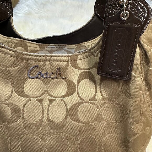 Coach Signature Monogram Ashley Madison Shoulder Bag - Picture 8 of 12